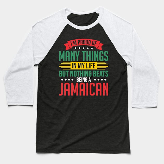 Jamaica Flag Jamaican Jamaica Baseball T-Shirt by Toeffishirts